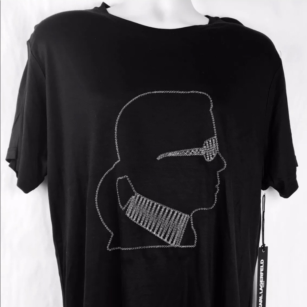 Karl Lagerfeld Black Mens T shirt Rare New